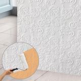 Tink 3D Duvar Paneli Boyanabilir Dekota 60x120 cm/Güllü Desenli 7'li paket-5 m²