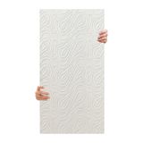 Tink 3D Kendinden Yapışkanlı Duvar Kağıdı Yeni Nesil Akustik Keçe Panel Dalgalı Desen 52x98 cm (Beyaz, 2 Adet 1 m²)