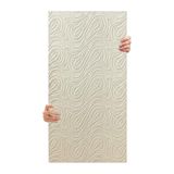 Tink 3D Kendinden Yapışkanlı Duvar Kağıdı Yeni Nesil Akustik Keçe Panel Dalgalı Desen 52x98 cm (Ekru, 10 Adet 5 m²)