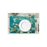 TİNK Badem Dalları Desenli Pvc 4'lü Amerikan Servis 30x45 Cm