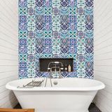 Tink Çini Desenli Çok Renkli 30x30 cm Duvar PVC Karo