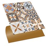 Tink Kendinden Yapışkanlı Afrika Desenli PVC Karo 30x30 cm 11 Adet / 1 m²