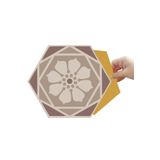 Tink Kendinden Yapışkanlı Bej Altıgen Pvc Karo 27X31 cm