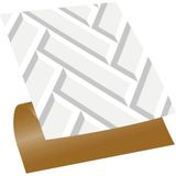 Tink Kendinden Yapışkanlı Beyaz Büyük Balıksırtı Desenli Pvc Karo 30 x 30 cm (4 Adet) 0,36 M2