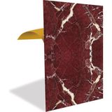 Tink Kendinden Yapışkanlı Bordo Mermer Desenli PVC Panel 41x62 cm 12 Adet / 3 m²