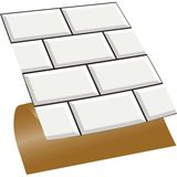 Tink Kendinden Yapışkanlı Büyük Beyaz Koyu Derzli Metro Desenli Pvc Karo 30X30 cm (11 Adet) 1m2
