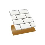 TİNK Kendinden Yapışkanlı Büyük Beyaz Koyu Derzli Metro Desenli Pvc Karo 30x30 Cm (33 ADET) 3m2