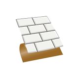 Tink Kendinden Yapışkanlı Büyük Beyaz Koyu Derzli Metro Desenli Pvc Karo 30X30 cm (56 Adet) 5m2