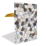 Tink Kendinden Yapışkanlı Çatlak Mermer Desenli Pvc Panel, Yapışkanlı Yer Zemin Kaplama, Duvar Kaplama, Fayans Çıkartması 41x62 Cm (12 Adet / 3 m²)