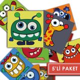 Tink Kendinden Yapışkanlı Çocuk Desenli Pvc Karo 10X10 cm 5’li Paket