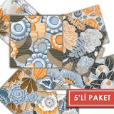 Tink Kendinden Yapışkanlı Fas 5 Desenli Pvc Karo 5’li Paket (20x20 cm)