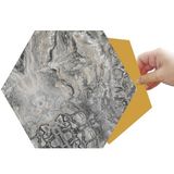 Tink Kendinden Yapışkanlı Fayans Çıkarması, Zemin Duvar Kaplama, Yapışkanlı Fayans Kaplama, Altıgen PVC Karo Mermer Desenli 27x31 cm