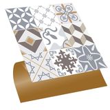 Tink Kendinden Yapışkanlı Fayans Çıkartması, Zemin Duvar Kaplama, Yapışkanlı Fayans Kaplama PVC Karo Agora Desenli 30x30 cm (11 Adet / 1 m²)