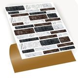 Tink Kendinden Yapışkanlı Fayans Çıkartması, Zemin Duvar Kaplama, Yapışkanlı Fayans Kaplama PVC Karo Asorti Mermer Desenli 30x30 cm (11 Adet / 1 m²)