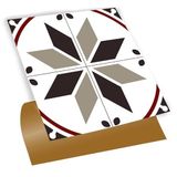 Tink Kendinden Yapışkanlı Fayans Çıkartması, Zemin Duvar Kaplama, Yapışkanlı Fayans Kaplama PVC Karo Çarkıfelek Desenli 30x30 cm (33 ADET) 3 m²