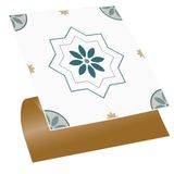 Tink Kendinden Yapışkanlı Fayans Çıkartması, Zemin Duvar Kaplama, Yapışkanlı Fayans Kaplama Pvc Karo Casablanca Desenli 30x30 Cm (56 Adet / 5 m²)