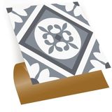 Tink Kendinden Yapışkanlı Fayans Çıkartması, Zemin Duvar Kaplama, Yapışkanlı Fayans Kaplama Pvc Karo Geometrik 02 Desenli 30x30 cm (11 Adet / 1 m²)