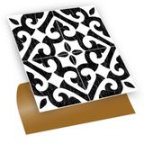 Tink Kendinden Yapışkanlı Fayans Çıkartması, Zemin Duvar Kaplama, Yapışkanlı Fayans Kaplama PVC Karo Hatayi Desenli 30x30 cm (33 ADET) 3 m²