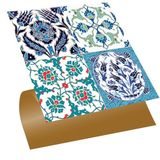 Tink Kendinden Yapışkanlı Fayans Çıkartması, Zemin Duvar Kaplama, Yapışkanlı Fayans Kaplama PVC Karo Karma Çini 010 Desenli 30x30 cm (11 Adet / 1 m²)