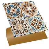 Tink Kendinden Yapışkanlı Fayans Çıkartması, Zemin Duvar Kaplama, Yapışkanlı Fayans Kaplama PVC Karo Karma Fas 010 Desenli 30x30 cm (11 Adet / 1 m²)