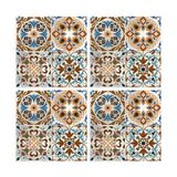 Tink Kendinden Yapışkanlı Fayans Çıkartması, Zemin Duvar Kaplama, Yapışkanlı Fayans Kaplama PVC Karo Karma Fas 010 Desenli 30x30 cm (4 Adet / 0,36 m²)