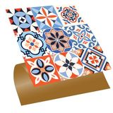 Tink Kendinden Yapışkanlı Fayans Çıkartması, Zemin Duvar Kaplama, Yapışkanlı Fayans Kaplama PVC Karo Karma Meksika 019 Desenli 30x30 cm (56 Adet / 5 m²)