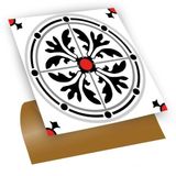 Tink Kendinden Yapışkanlı Fayans Çıkartması, Zemin Duvar Kaplama, Yapışkanlı Fayans Kaplama PVC Karo Kırmızılı Yuvarlak Solo Desenli 30x30 cm (11 ADET) 1 m²