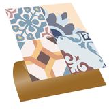 Tink Kendinden Yapışkanlı Fayans Çıkartması, Zemin Duvar Kaplama, Yapışkanlı Fayans Kaplama PVC Karo Modern 4'lü Desenli 30x30 cm (11 Adet / 1 m²)