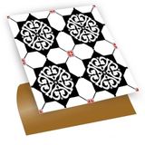 Tink Kendinden Yapışkanlı Fayans Çıkartması, Zemin Duvar Kaplama, Yapışkanlı Fayans Kaplama PVC Karo Şam Desenli 30x30 cm (4 ADET) 0,36m²