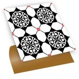 Tink Kendinden Yapışkanlı Fayans Çıkartması, Zemin Duvar Kaplama, Yapışkanlı Fayans Kaplama PVC Karo Şam Desenli 30x30 cm (56 ADET) 5 m²