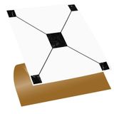 Tink Kendinden Yapışkanlı Fayans Çıkartması, Zemin Duvar Kaplama, Yapışkanlı Fayans Kaplama Pvc Karo Siyah Geometrik 30x30 cm (Çok Renkli, 4 Adet / 0,36 m²)