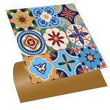 Tink Kendinden Yapışkanlı Fayans Çıkartması, Zemin Duvar Kaplama, Yapışkanlı Fayans Kaplama PVC Karo Zambak Desenli 30x30 cm (4 Adet / 0,36 m²)