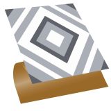 Tink Kendinden Yapışkanlı Fayans Kaplama, Fayans Çıkartması, Duvar Zemin Kaplama Geometrik 04 Desenli PVC Karo 30x30 cm (4 Adet / 0,36 m²)