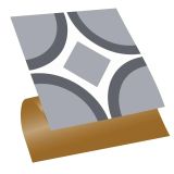 Tink Kendinden Yapışkanlı Fayans Kaplama, Fayans Çıkartması, Zemin Duvar Karosu Geometrik 08 Desenli PVC Karo 30x30 cm (11 Adet / 1 m²)