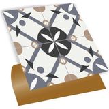 Tink Kendinden Yapışkanlı Fayans Kaplama Palmet Desenli Pvc Karo 30X30 cm (33 Adet) 3 M² - 30 x 30 - Çok Renkli