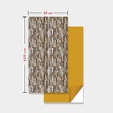 Tink Kendinden Yapışkanlı Fayans Kaplama PVC Karo Geometrik Taş Desen 60x120 Cm (0,72 m2 (1 Adet))