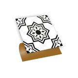 TİNK Kendinden Yapışkanlı Fayans Siyah Selçuklu Yıldızı Desenli Pvc Karo 30x30 cm (11 ADET) 1 m²