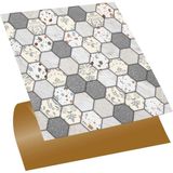 Tink Kendinden Yapışkanlı Fayans Terrazzo Petek Desenli Pvc Karo 30X30 cm (56 Adet) 5 M² - 30 x 30 - Çok Renkli