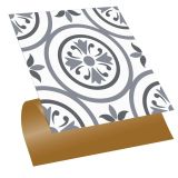 Tink Kendinden Yapışkanlı Geometrik 03 Desenli PVC Karo 30x30 cm (4 Adet / 0,36 m²)