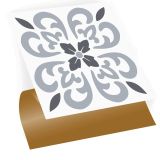 Tink Kendinden Yapışkanlı Geometrik 07 Desenli PVC Karo, Yapışkanlı Fayans Kaplama, Fayans Çıkartması, Zemin Duvar Karosu 30x30 cm (11 Adet / 1 m²)