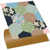 Tink Kendinden Yapışkanlı Geometrik Çiçek Desenli Pvc Karo 30X30 cm 4'lü 0,36 M2