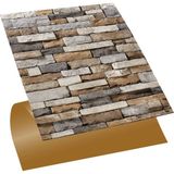 Tink Kendinden Yapışkanlı Geometrik Taş Desenli Pvc Karo 30X30 cm (56 Adet) 5 M2