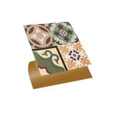 Tink Kendinden Yapışkanlı Kafkas Desenli Pvc Karo 30X30 cm (4 Adet) 0,36 M2
