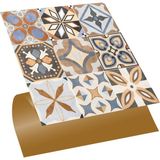 Tink Kendinden Yapışkanlı Karma Afrika Desenli Pvc Karo 30X30 cm (4 Adet) 0,36 M2