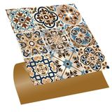 Tink Kendinden Yapışkanlı Karma Fas 019 Desenli PVC Karo, Yapışkanlı Fayans Kaplama, Fayans Çıkartması, Zemin Duvar Karosu 30x30 cm (4 Adet / 0,36 m²)