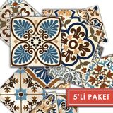 Tink Kendinden Yapışkanlı Karma Fas Desenli Pvc Karo 10X10 cm 5’li Paket