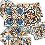 Tink Kendinden Yapışkanlı Karma Fas Desenli Pvc Karo, Yapışkanlı Fayans Kaplama, Fayans Çıkartması, Zemin Duvar Karosu 10x10 cm (20 Adet/0,20 m2)