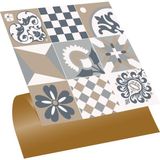Tink Kendinden Yapışkanlı Karma Kahve Desenli Pvc Karo 30X30 cm (56 Adet) 5m2
