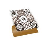 Tink Kendinden Yapışkanlı Karma Kahveli Siyah Desenli Pvc Karo 30X30 cm (56 Adet) 5m2