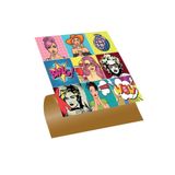 TİNK Kendinden Yapışkanlı Karma Popart Desenli Pvc Karo 30x30 Cm (4 ADET) 0,36 M2
